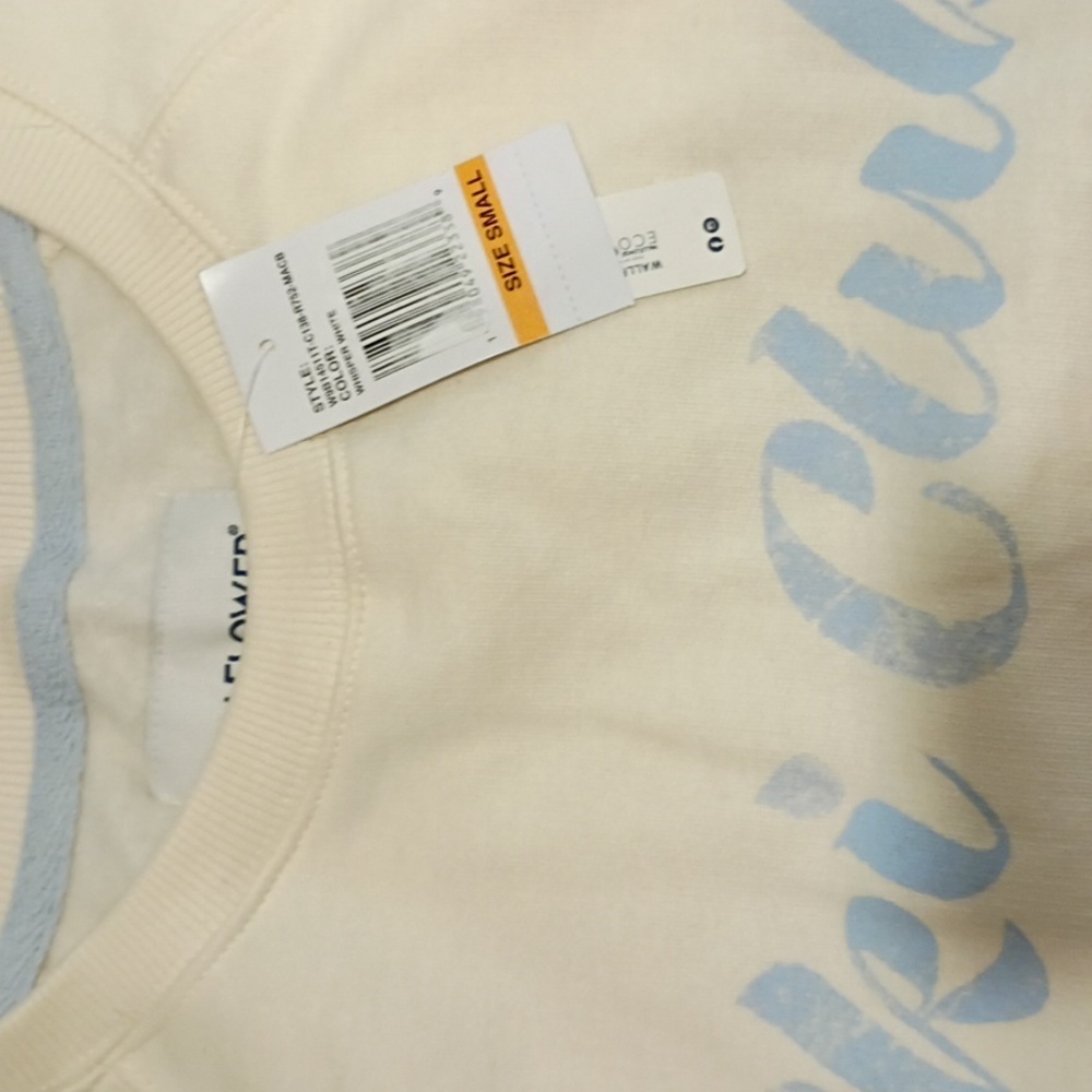 Wallflower Whisper White Sky Club Long Sleeve Sweatshirt S NWT - Picture 4 of 6
